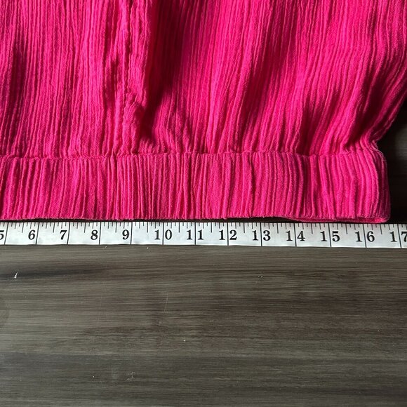 NWOT Soft Surroundings Khulani Pink Wide Leg Gauze Pants Size Large Lightweight - Picture 9 of 12